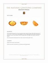6.44 Ct. Yellowish Orange Citrine from Ceylon (Sri Lanka) Appraisal