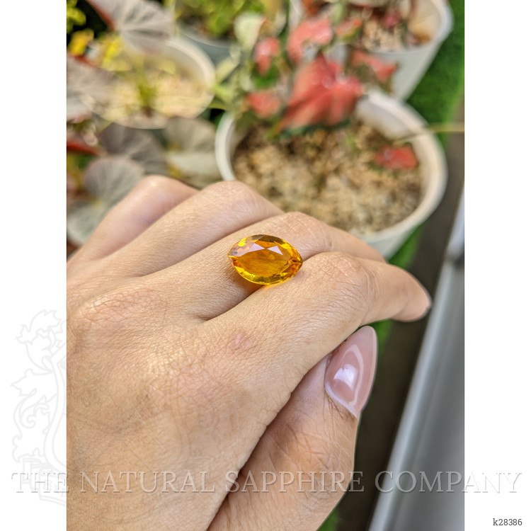 6.44 Ct. Yellowish Orange Citrine from Ceylon (Sri Lanka)
