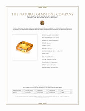 8.31 Ct. Yellowish Orange Citrine from Ceylon (Sri Lanka) Scan Report
