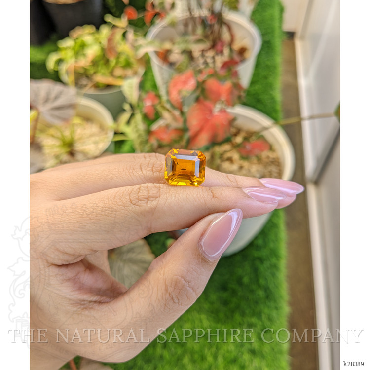 11.52 Ct. Yellowish Orange Citrine from Ceylon (Sri Lanka)