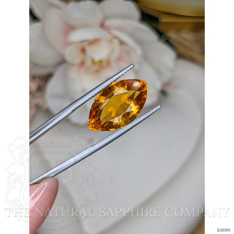 9.90 Ct. Yellowish Orange Citrine from Ceylon (Sri Lanka)