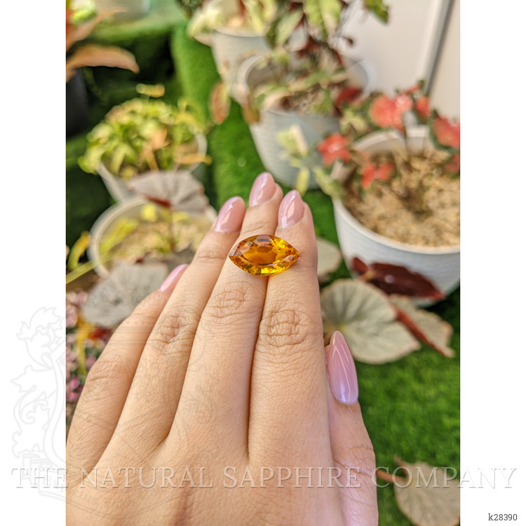 9.90 Ct. Yellowish Orange Citrine from Ceylon (Sri Lanka)