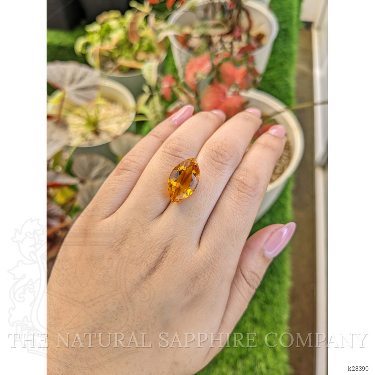 9.90 Ct. Yellowish Orange Citrine from Ceylon (Sri Lanka)