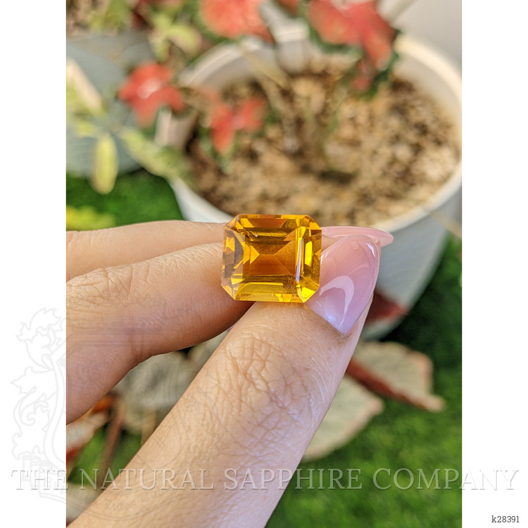 10.80 Ct. Yellowish Orange Citrine from Ceylon (Sri Lanka)
