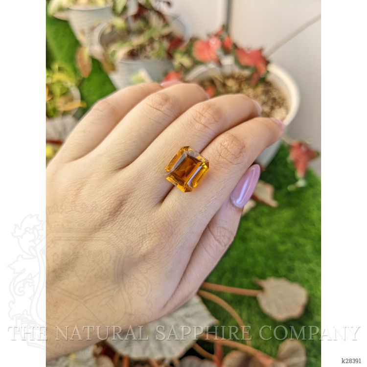 10.80 Ct. Yellowish Orange Citrine from Ceylon (Sri Lanka)