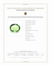 15.24 Ct. Yellowish Green Prasiolite from Brazil Scan Report