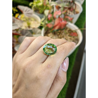 15.24 Ct. Yellowish Green Prasiolite from Brazil Life Style