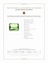 10.80 Ct. Yellowish Green Prasiolite from Brazil Scan Report