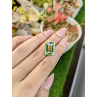 10.80 Ct. Yellowish Green Prasiolite from Brazil Life Style