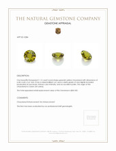 1.15 Ct. Chrysoberyl from Ceylon (Sri Lanka) Appraisal