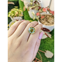 10.71 Ct. Yellowish Green Prasiolite from Brazil Life Style