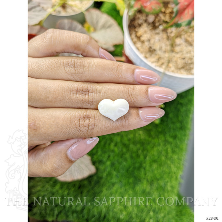 4.27 Ct. Salmon and White Cabochon Coral from Italy