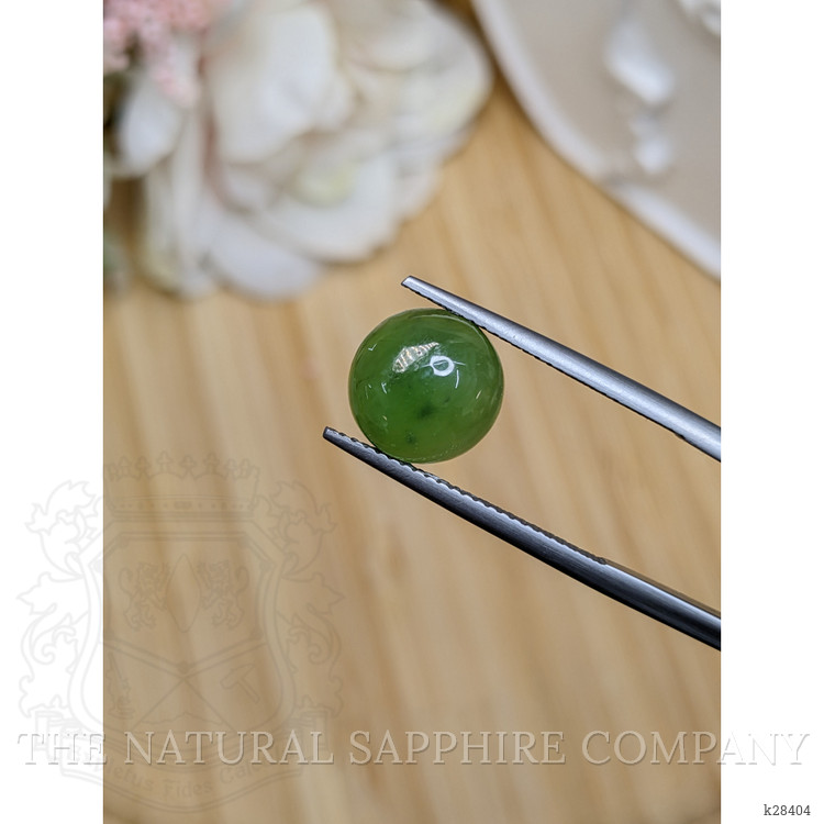 3.42 Ct. Green Cabochon Jade from Burma (Myanmar)