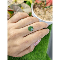 3.22 Ct. Green Cabochon Jade from Burma (Myanmar) Life Style