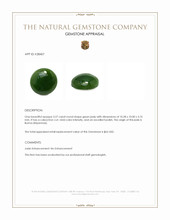 3.27 Ct. Green Cabochon Jade from Burma (Myanmar) Appraisal