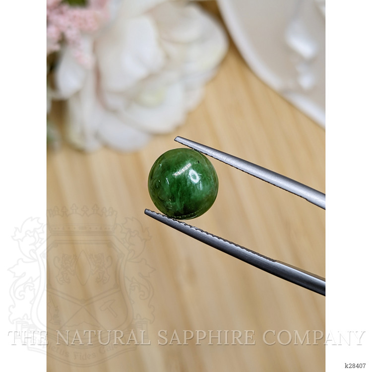 3.27 Ct. Green Cabochon Jade from Burma (Myanmar)