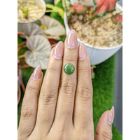 3.37 Ct. Green Cabochon Jade from Burma (Myanmar) Life Style