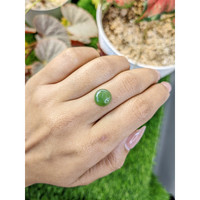 3.37 Ct. Green Cabochon Jade from Burma (Myanmar) Life Style