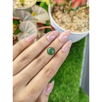 3.71 Ct. Green Cabochon Jade from Burma (Myanmar) Life Style
