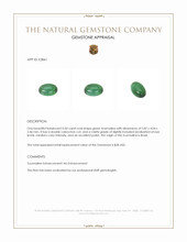 0.50 Ct. Green Cabochon Tourmaline from Brazil Appraisal