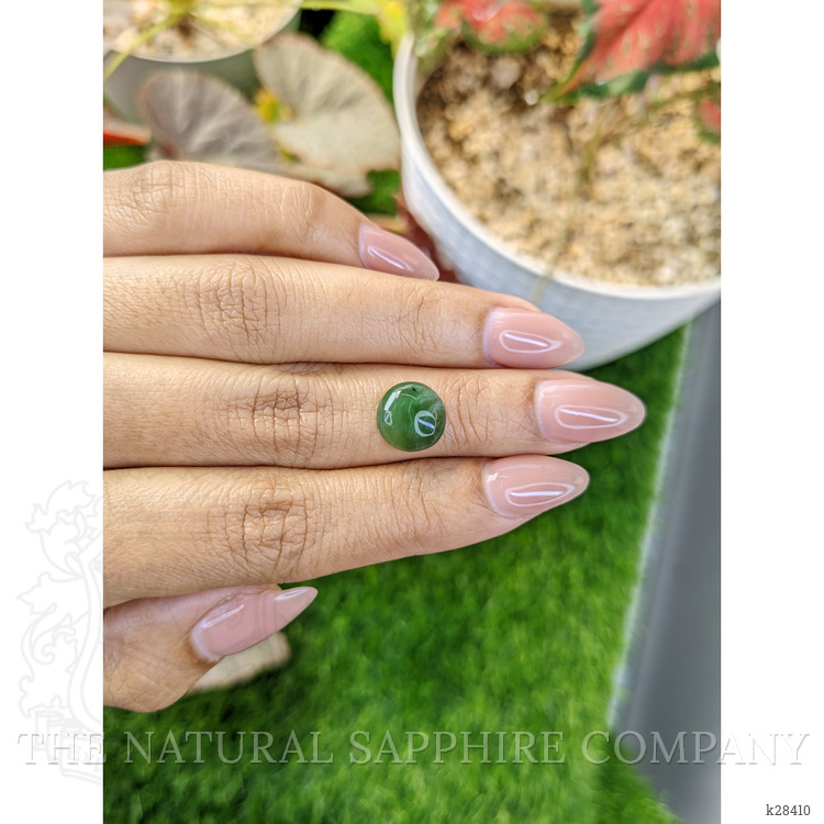 3.18 Ct. Green Cabochon Jade from Burma (Myanmar)