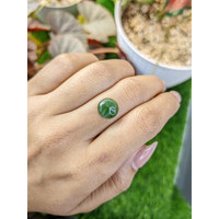 3.18 Ct. Green Cabochon Jade from Burma (Myanmar) Life Style