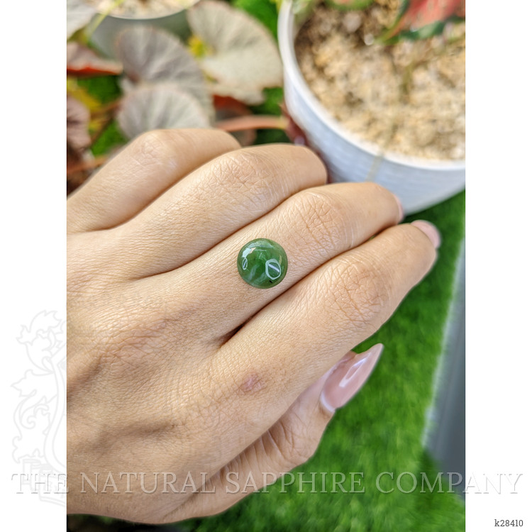 3.18 Ct. Green Cabochon Jade from Burma (Myanmar)