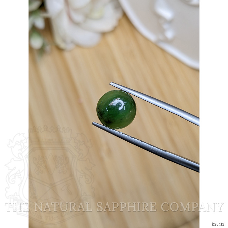 3.64 Ct. Green Cabochon Jade from Burma (Myanmar)
