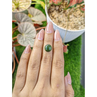 3.64 Ct. Green Cabochon Jade from Burma (Myanmar) Life Style