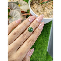 3.64 Ct. Green Cabochon Jade from Burma (Myanmar) Life Style