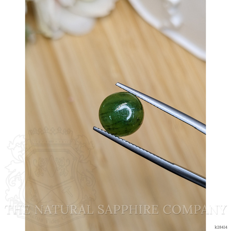 3.54 Ct. Green Cabochon Jade from Burma (Myanmar)