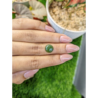 3.54 Ct. Green Cabochon Jade from Burma (Myanmar) Life Style