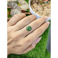 3.54 Ct. Green Cabochon Jade from Burma (Myanmar) Life Style