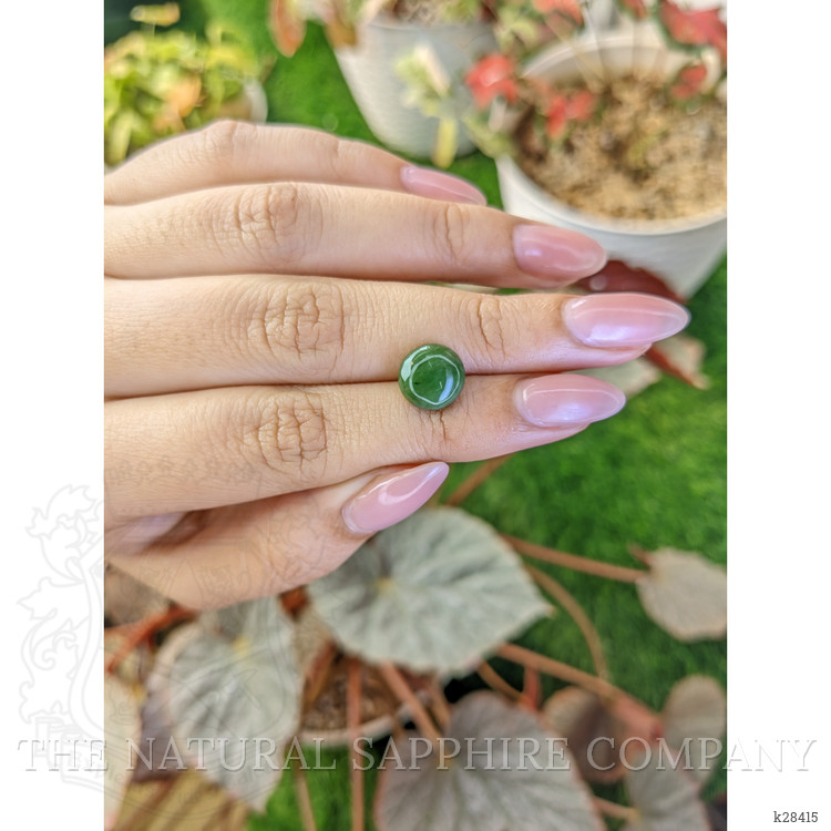 2.87 Ct. Green Cabochon Jade from Burma (Myanmar)