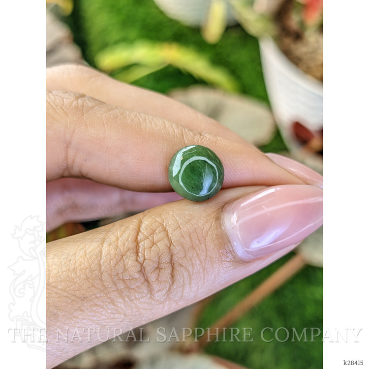 2.87 Ct. Green Cabochon Jade from Burma (Myanmar)