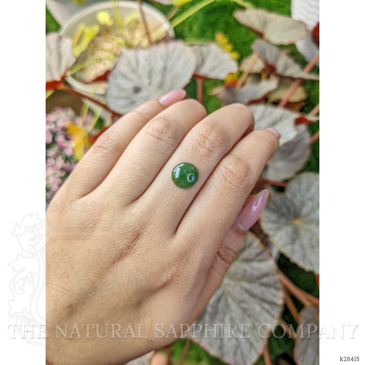 2.87 Ct. Green Cabochon Jade from Burma (Myanmar)
