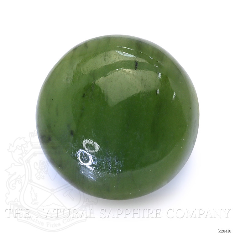 3.37 Ct. Green Cabochon Jade from Burma (Myanmar)