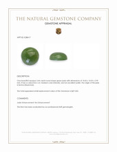 3.44 Ct. Green Cabochon Jade from Burma (Myanmar) Appraisal