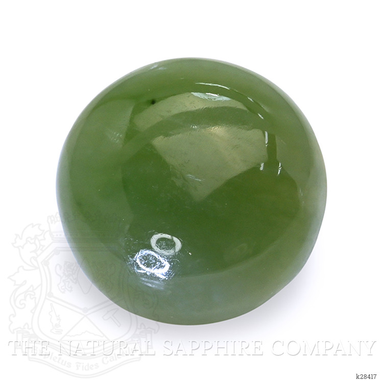 3.44 Ct. Green Cabochon Jade from Burma (Myanmar)