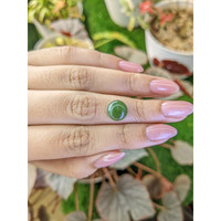 3.44 Ct. Green Cabochon Jade from Burma (Myanmar) Life Style