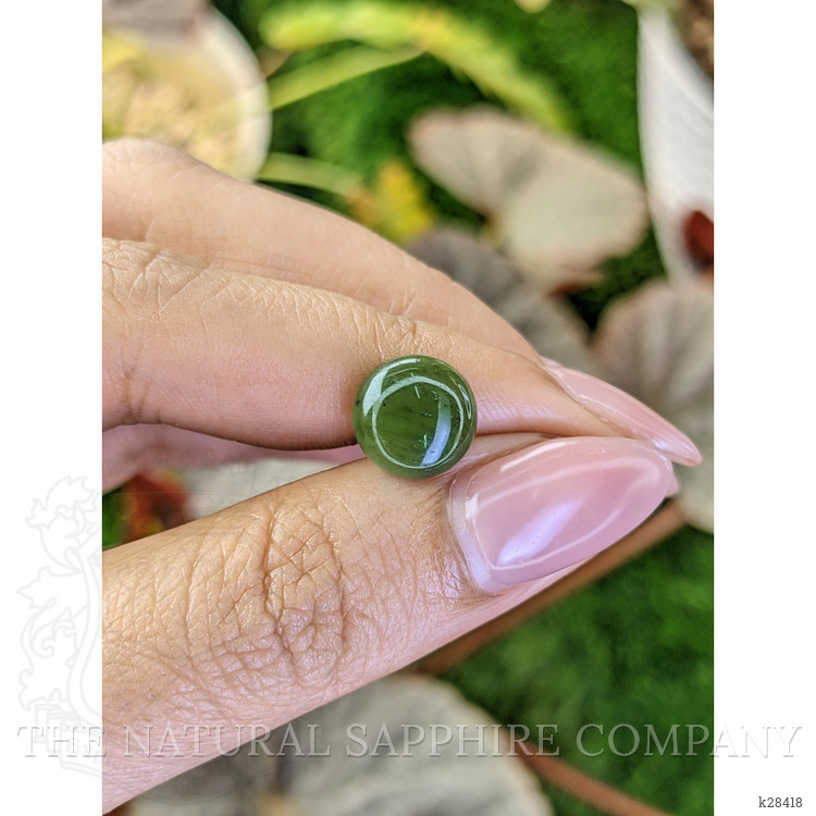 3.14 Ct. Green Cabochon Jade from Burma (Myanmar)