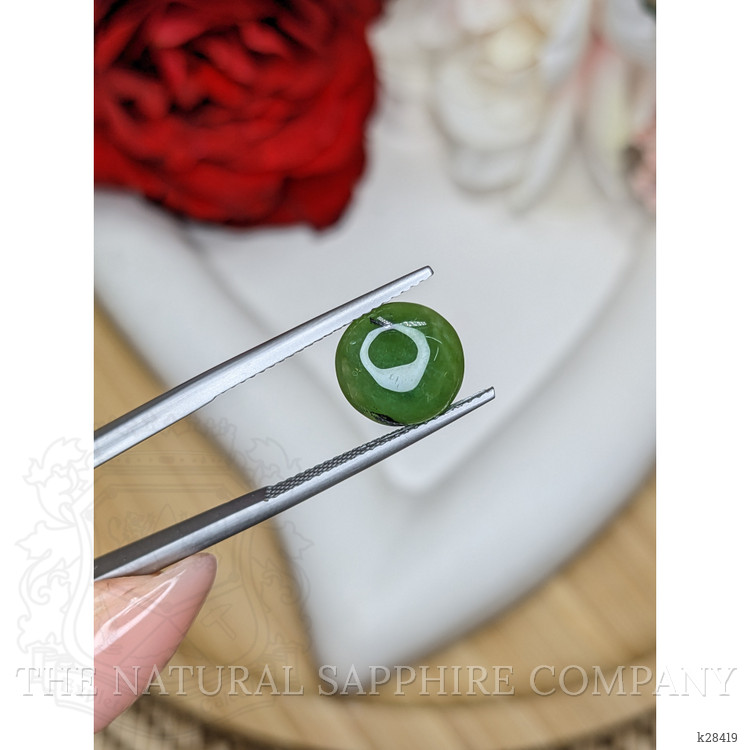 2.77 Ct. Green Cabochon Jade from Burma (Myanmar)