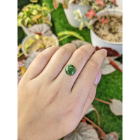 2.77 Ct. Green Cabochon Jade from Burma (Myanmar) Life Style