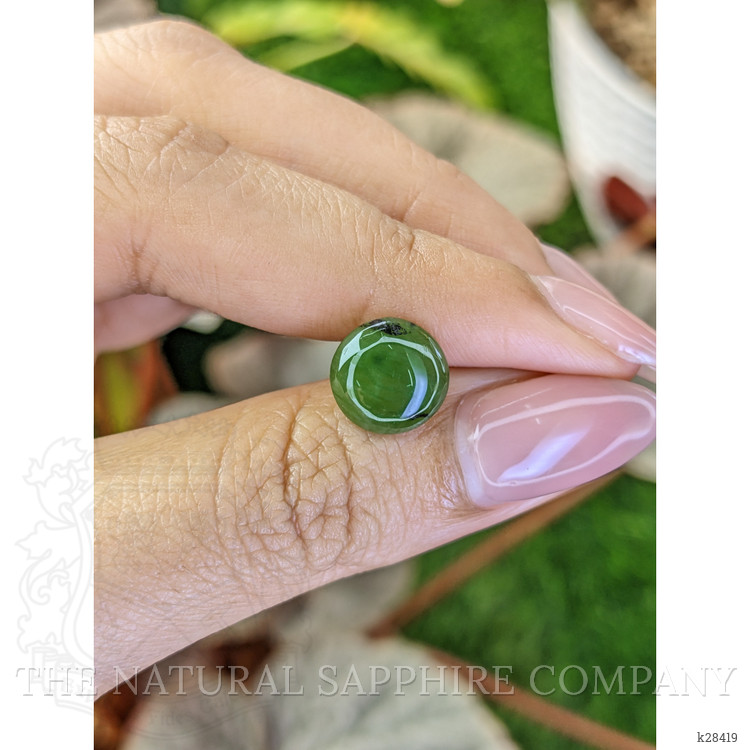 2.77 Ct. Green Cabochon Jade from Burma (Myanmar)