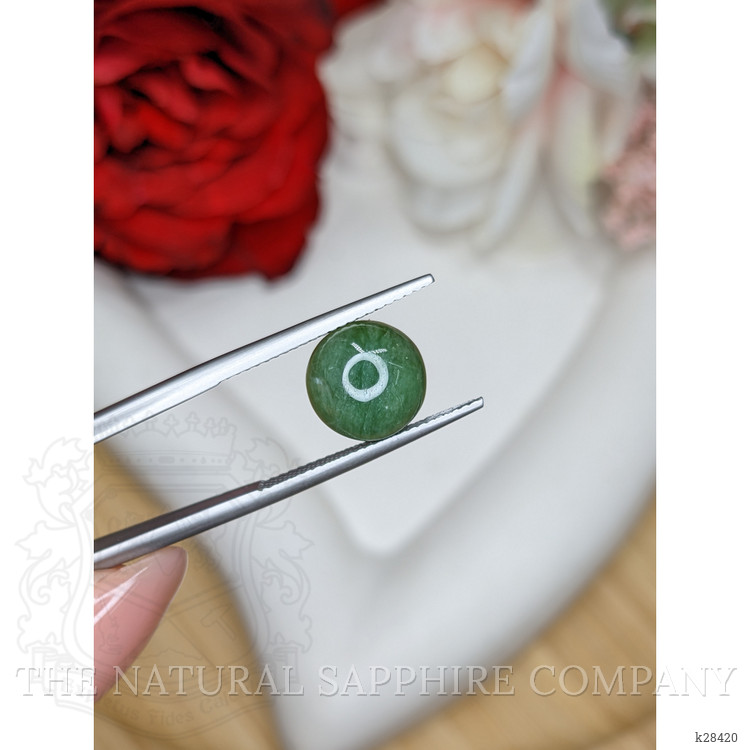 3.45 Ct. Green Cabochon Jade from Burma (Myanmar)