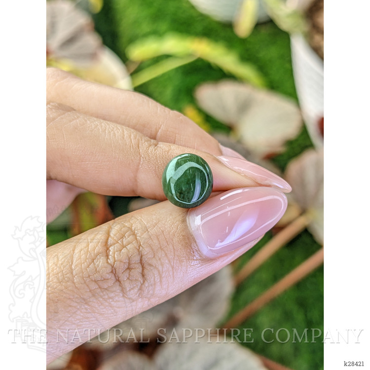 2.99 Ct. Green Cabochon Jade from Burma (Myanmar)