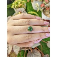 3.29 Ct. Green Cabochon Jade from Burma (Myanmar) Life Style