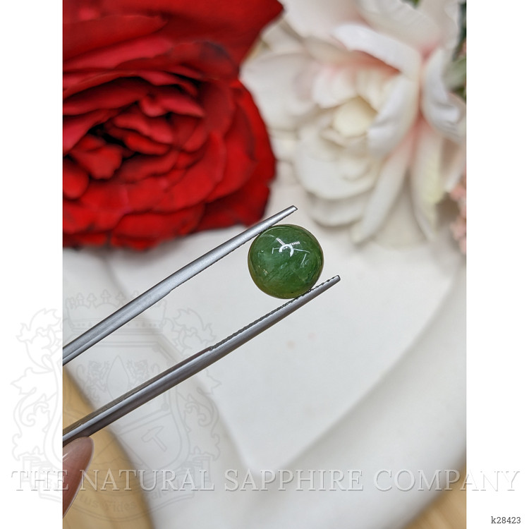 2.87 Ct. Green Cabochon Jade from Burma (Myanmar)