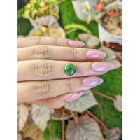 3.18 Ct. Green Cabochon Jade from Burma (Myanmar) Life Style