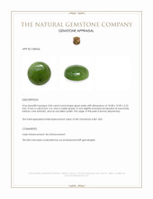 3.04 Ct. Green Cabochon Jade from Burma (Myanmar) Appraisal